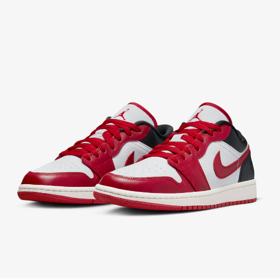 Nike Women's Air Jordan 1 Low Shoes 'White/Gym Red' (DC0774-160