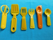 Fisher Price Fun With Food Magic Spatula's Fork Spoons MIXER BEATER