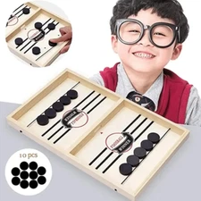 Fast Sling Puck Game Paced Desktop Winner PK Game Board Family Toys Child Gift