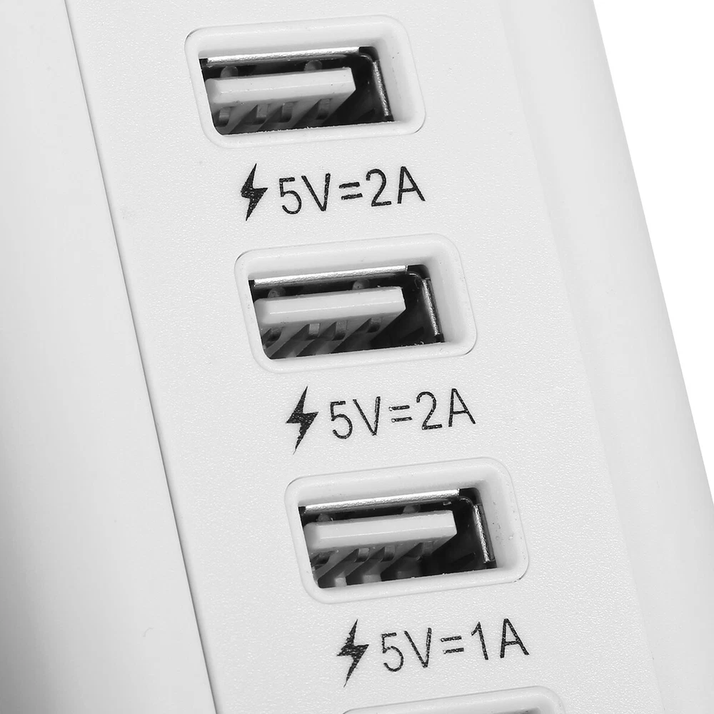4 Multi-Port USB Hub Wall Charger Fast Charging Station for Desktop Cellphone US