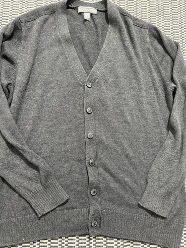 Tricots St Raphael Mens Button up cotton blend Cardigan Sweater L gray - Picture 3 of 6