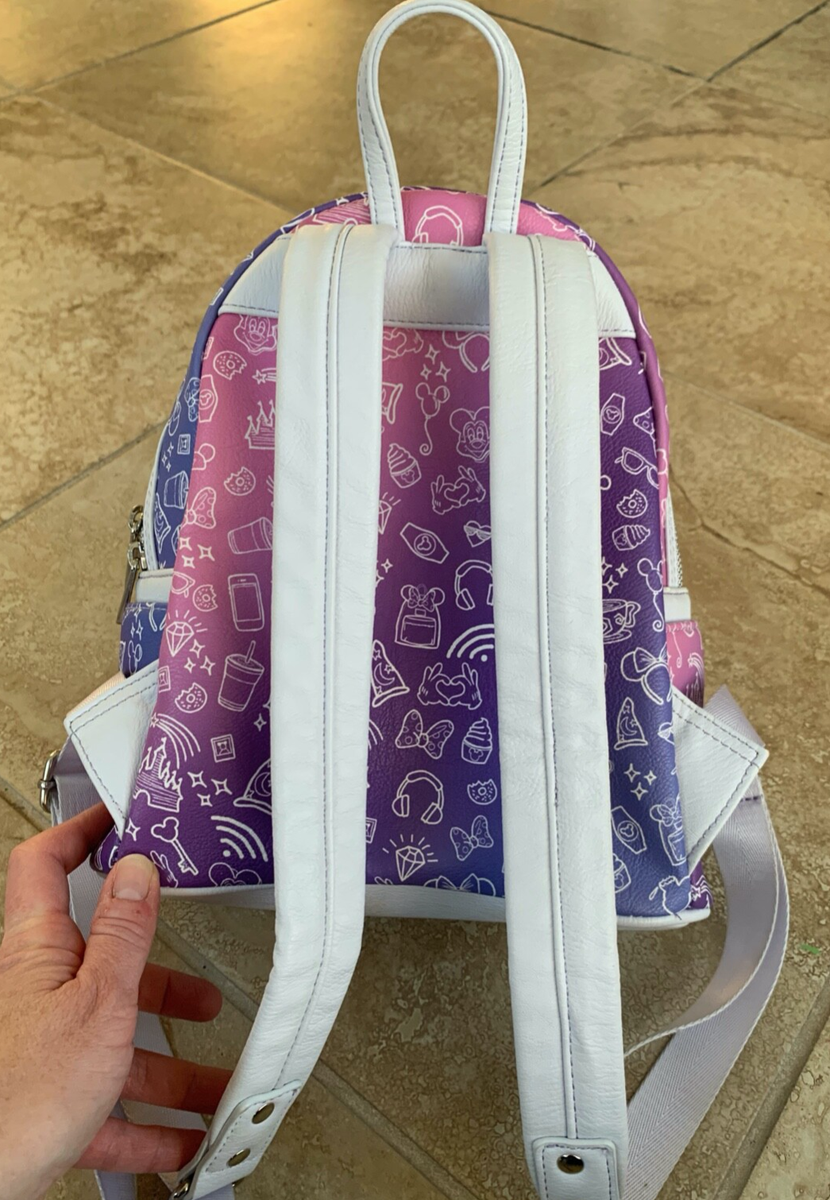 Disney Parks Loungefly Park Icons Pink Purple Ombre Backpack  display picture 2