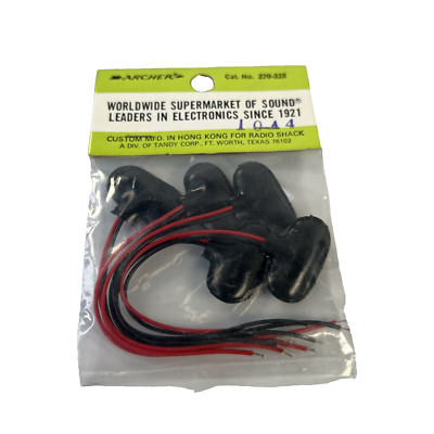 Archer Electronics (Radio Shack) Insulated 9V Battery Clips Pack of 5  NOS