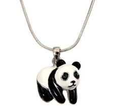 Little Adorable Panda Bear Pendant Necklace in a Gift Box Fast Shipping