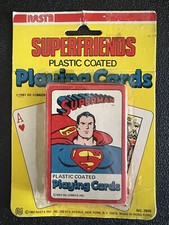 RARE Vintage NASTA Superman SuperFriends Playing Cards DC Comics 1980 Original!!