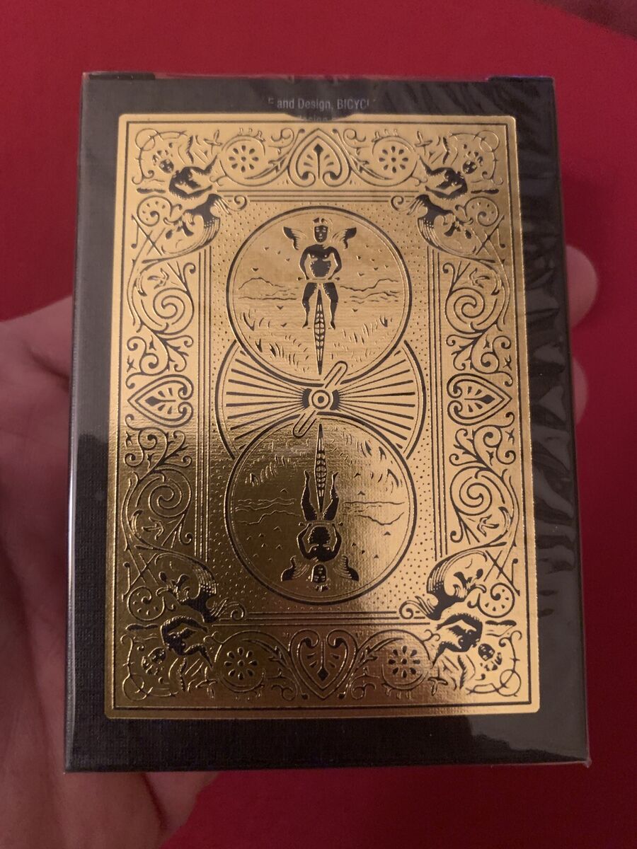 Bicycle Black And Gold Rider Back Cards New Sealed Perfect Bicycle Black And Gold Rider Back Cards New Sealed Perfect