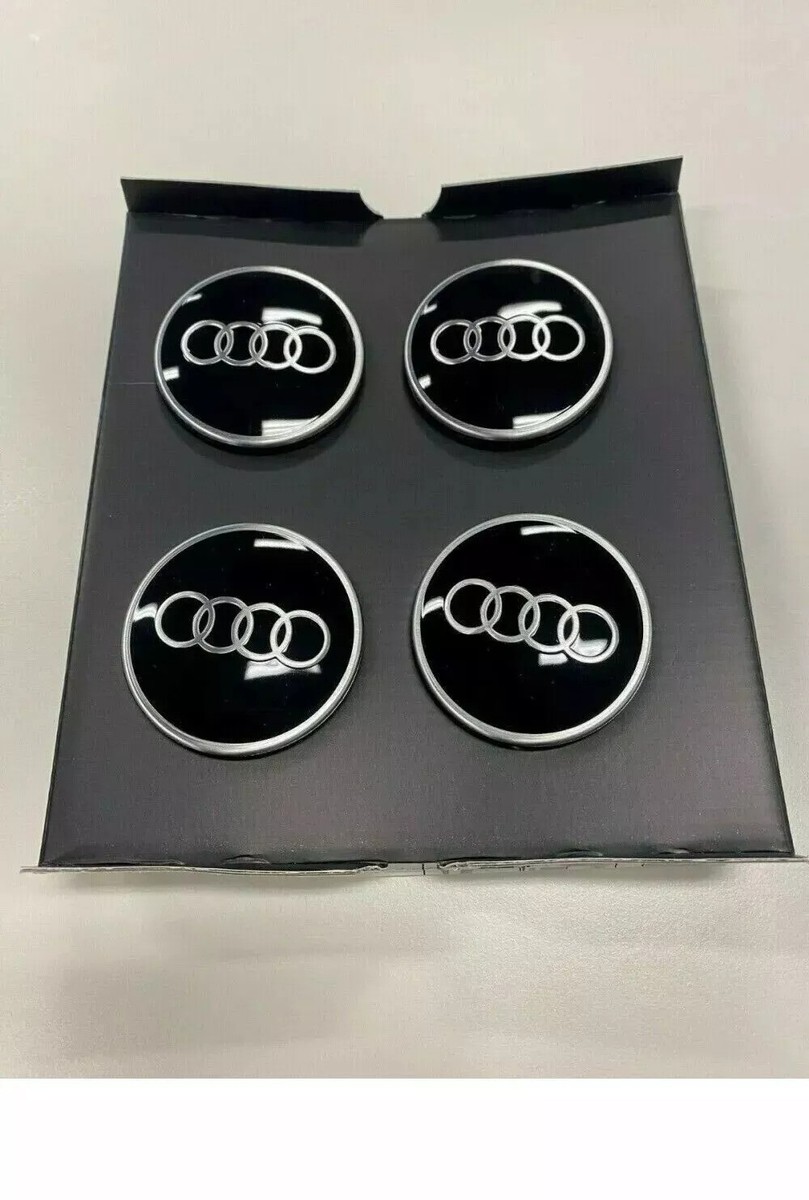 アクセサリー Audi Dynamic hub caps 4M8071006A Original Audi Dynamic Center Wheel Hub Caps 4pcs Audi Rings