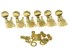 Wilkinson Mini Oval Button E-Z-LOK Post Guitar Tuners Tuning Keys Gold