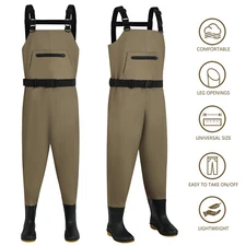 Durable Nylon Tassel Chest Waders w/Boots Waterproof  Fly Fishing Hunting Wader 