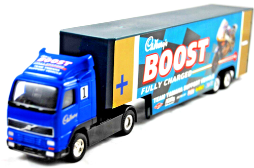 Corgi 59519 VOLVO Truck & CADBURY'S BOOST YAMAHA BIKE RACE TRANSPORT Trailer GC - Picture 8 of 21