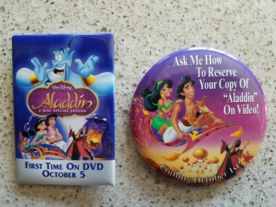 Aladdin Movie Promo Pins - 1993 And 2002 | eBay