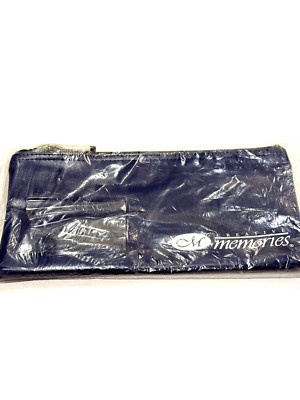 Creative Memories Zipper Pouch Banker Bag Blue 615619 Craft Organizer 10 in NEW