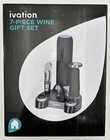 Ivation 7 Pc Electric Wine Gift Set, Opener/Aerator/Stoppers/Charging Base NEW