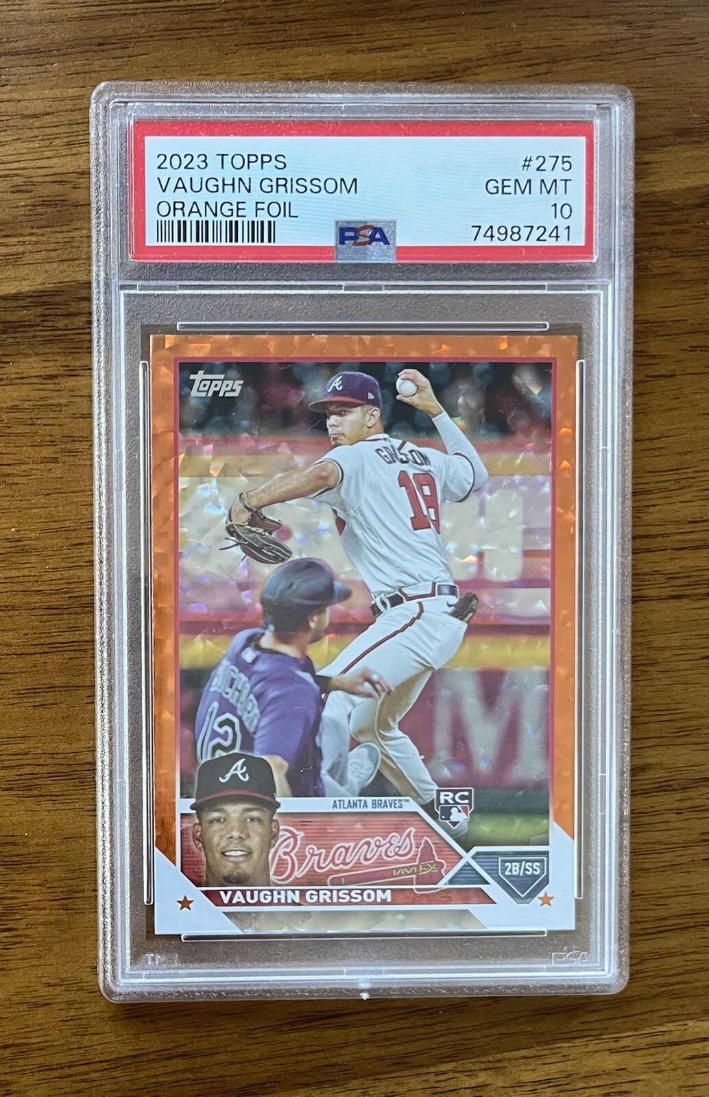 Vaughn Grissom 2023 Topps Orange Foil /299 PSA 10 Gem Mint #275 RC - Red Sox