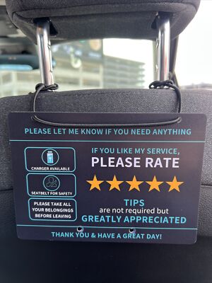 uber DiDI stickers for driver（pack of 3）