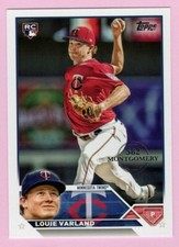 2023 Topps 582 Montgomery Club #441 Louie Varland RC Minnesota Twins