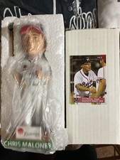 (1) CHRIS MALONEY 2019 MISSISSIPPI BRAVES BOBBLEHEAD + MANAGER 2018 CARD #7 LOT
