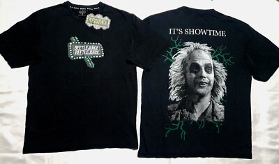 Beetlejuice (siehe hinten) T-Shirt XS Baumwolle Kurzarm neu mit Etikett Primark lizenziert