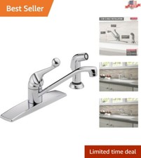 Classic Kitchen Faucet - Side Sprayer, 360 Swivel - Easy Hot to Cold - 8x13x8
