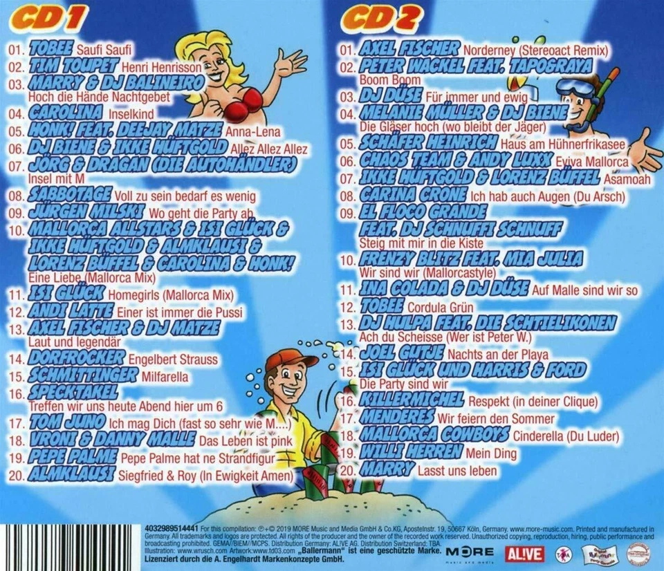 Ballermann Schlagerparty 2019.2 / 2 CD Box NEU OVP  Die Sommerhits 40 Songs - Bild 2 von 2