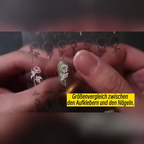 3D Nagelsticker Selbstklebend Nagelaufkleber Glitzer Struktur Textur Fingernägel - Video 1 von 1