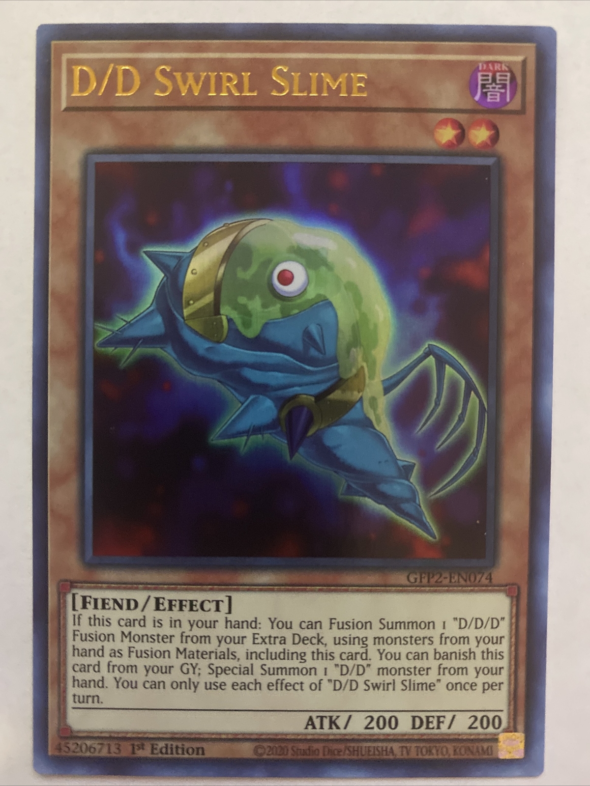 Yu-Gi-Oh! Karte: D/D Swirl Slime – GFP2-EN074 Ultra Rare, 1. Ausgabe