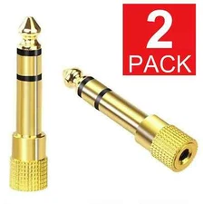 6.3mm 1/4" Male plug to 3.5mm 1/8" Female Jack Stereo Headphone Audio Adapter