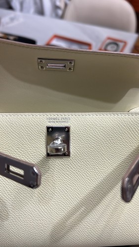 Brand New Hermes Mini Kelly Sellier 20 Jaune Milton Palladium Hardware - Picture 6 of 11