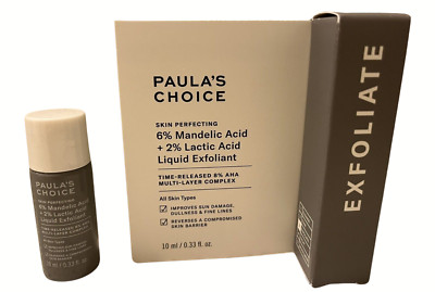 Paula s Choice 6% Mandelic Acid + 2% Lactic Acid Liquid Exfoliant MINI (10ml)NIB