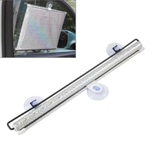 Retractable 45x125cm Sun Shade Cover Car Side Window Roller Visor Shield Silver