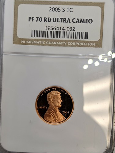 2005-S Lincoln Cent 1C Memorial Reverse NGC PF 70 RD ULTRA CAMEO - Picture 2 of 4