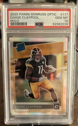 2020 Donruss Optic - Rated Rookies Holo Prizm #177 Chase Claypool (RC) PSA 10