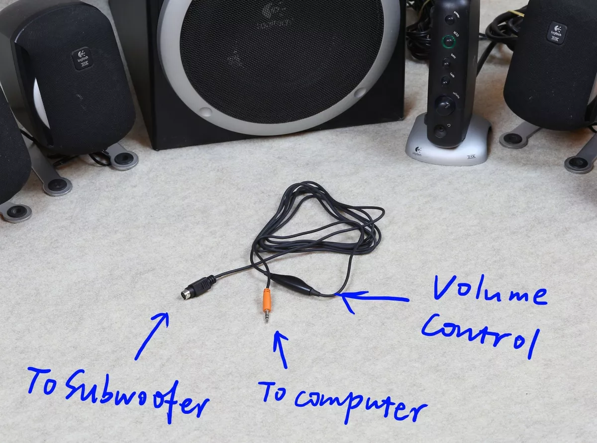 Anbefalede ankomst Korea Control Pod Bypass Cable w/ volume control for Logitech Z-560 Computer  Speakers | eBay