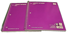Pen Gear 2 Purple 1-Subject Spiral Notebooks 70 College-Ruled Sheets 8"x10.5"