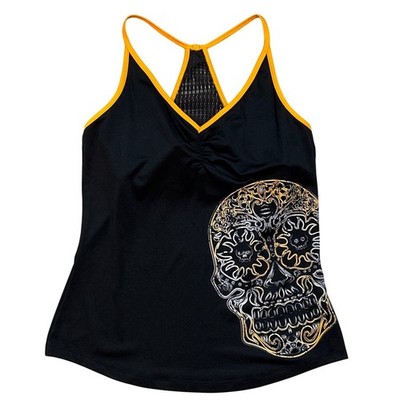 Harley Davidson Women s Performance Mesh Back Tank Top Sugar Skull Halter Top M