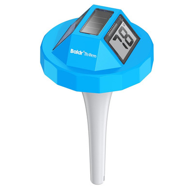 Digital Floating Pool Thermometer with Dual-Sided Anti-Fog Display (Light Blue)