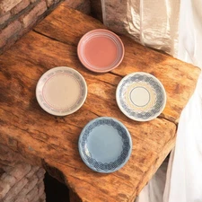 IQ Accessories Set of 4 Butter Pats Spice Sorter 3"Trinket Dish Jewelery Holder 