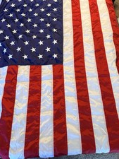 American Flag 4x6 Ft USA Made Nylon Embroidered Stars Grommets Patriotic Flag