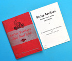 1949 1954 Harley Davidson Riders Hand Book E EL F FL 61 & 74 Owners Manual