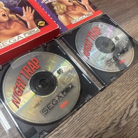 Vintage Original 1992 Red Box Sega CD NIGHT TRAP USA Version Disc 1 And 2 Manual