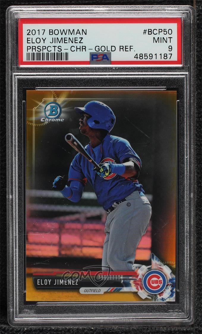 2017 Bowman BOWMAN PROSPECTS Gold Refractor #BCP50 Eloy Jimenez front