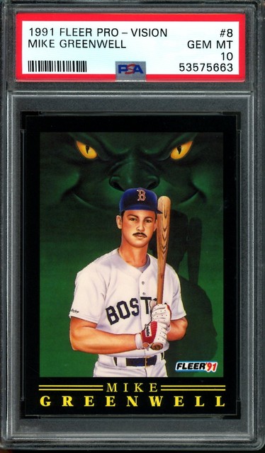 1991 Fleer Pro-Visions #8 Mike Greenwell PSA 10 RED SOX