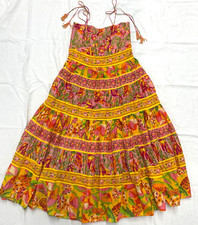 FARM Rio Mixed Fruits Paradise Cotton Midi Sundress In Multicolored Size: M