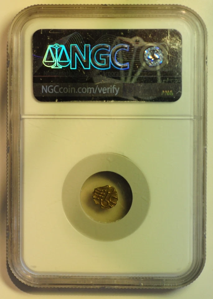 mw29005 Cochin India Gold Fanam no date 1795 - 1850  NGC Genuine - Image 2 of 2