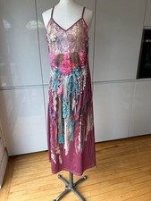 MEDIUM STRAPPY MIDI DRESS STRETCH PRINTED MULTICOLOURED FABRIC ROSES DESIGN