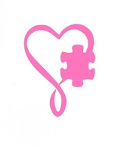 Autism Awareness Heart Puzzle Piece Vinyl Decals Car Wall Window