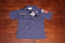Boy Scouts of America BSA Youth Shirt Blue Small NWT New With Tags Sewn Patches