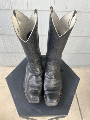 No Name Boot Company Otis Orchards WA 10.5D Black Leather Cowboy Boots
