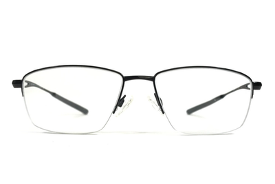 Nike Eyeglasses Frames 6045 001 Black Rectangle Half Rim  display picture 3