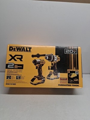DEWALT 20V Brushless Hammer Drill/Impact Driver Kit DCK2101QQ2, 2 Batteries